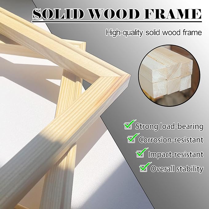 Large Canvas Wall Art Decor - Abstract Black and Gray Wall Pictures Living Room Hand-Painted Dream Painting Golden Canvas Prints as Bedroom Kitchen Dining Room Cafe Home Decor 24X48 In