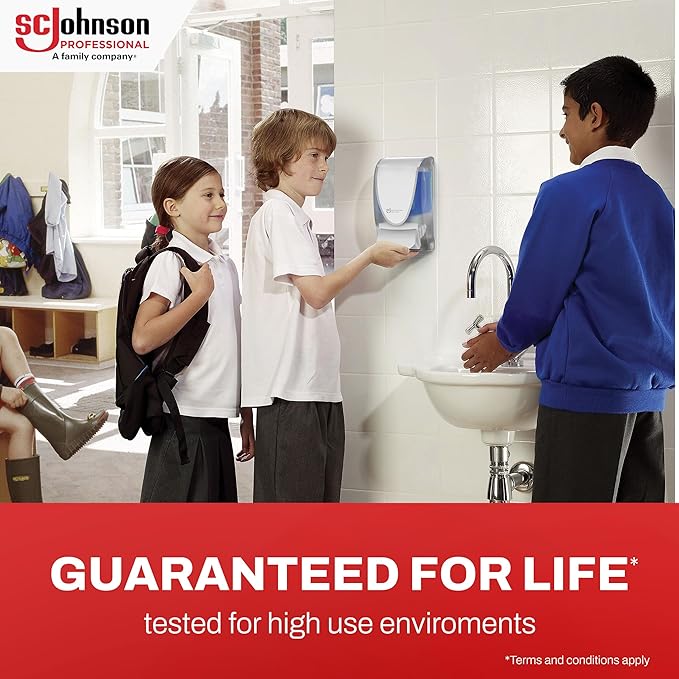 SC Johnson Professional Azure FOAM Dispenser and Refill Starter Kit, Wall Mount Soap Dispenser for Hand Soap, 1 Refresh Azure FOAM Hand Wash, 1 Liter Cartridge, 33.8 fl. oz., for Professional Use Only