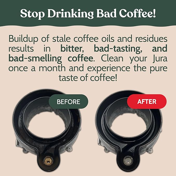 Roobi Compatible Cleaning Tablets for Jura. 24 Jura Cleaning Tablets for Automatic Espresso Coffee Machines. 100% Vegan, Carbon Neutral.