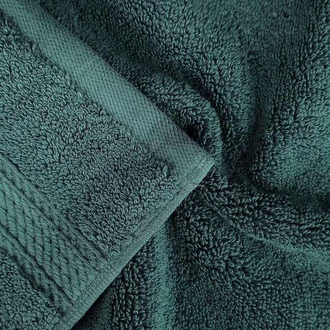 BLUENILEMILLS Premium Towel Collection, Egyptian Cotton Towels for Shower and Bathroom 2-Piece Bath Sheet Set, 34" x 68", Teal by Blue Nile Mills