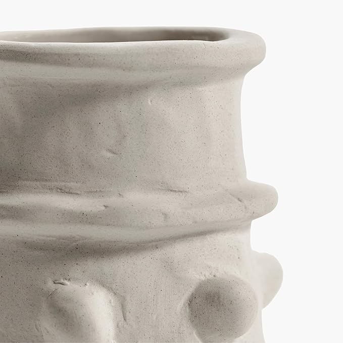 Serax Flower Vase | Marie by Marie Michielssen | Set of 6 | White Stoneware Home Decor Living Room for Coffee Table or Kitchen | Modern Entryway Table Decor or for Shelves | Unique Centerpiece Vases