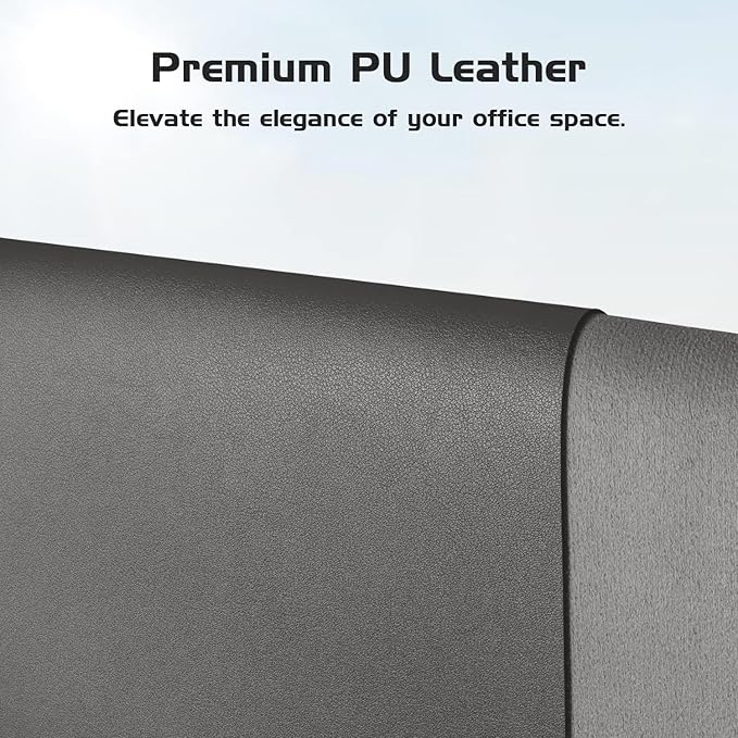 Aothia Leather Desk Pad Protector, Office Desk Mat, Large Mouse Pad, Laptop Desk Pad, Non-Slip PU Leather Desk Blotter, Waterproof Desk Writing Pad for Office and Home (Gray, 55" x 24")