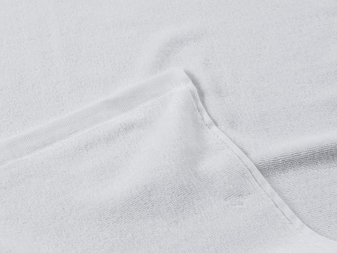 Coyuchi Classic Organic Cotton Terry Bath Towels, Minimalist 4-Piece Towel Set, Alpine White, Quick-Dry, Highly Absorbent, Soft, Lightweight, 100% GOTS Certified, 2 Hand Towel, and 2 Bath Towel