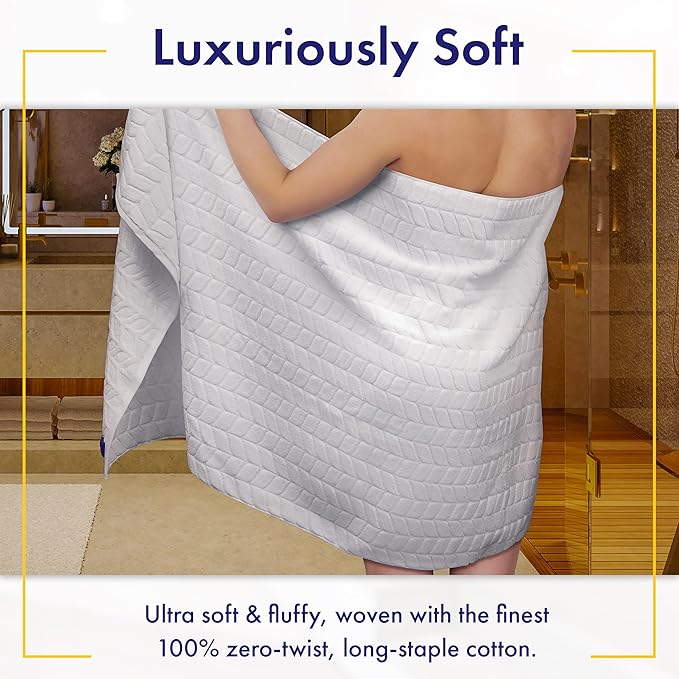Ultra Soft & Stylish 700 GSM Luxury Washcloth Set (6 Piece - 13 x 13 in.) - 100% Zero-Twist, Long-Staple Cotton - Remarkably Absorbent Washcloths (Papyrus)