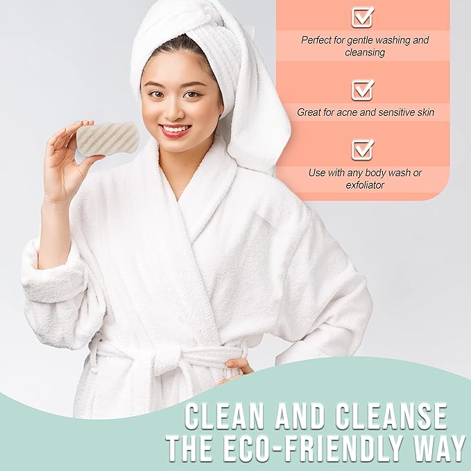 Pure SOL. Konjac Exfoliating Bath Sponge - Activate Charcoal Exfoliating Sponge – Konjac Sponge for Acne - Deep Cleansing, Clean Pores, Remove Impurities - 100% Natural and Good for All Skin Types