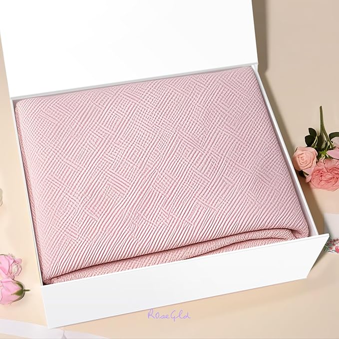 ROSEGLD Extra Large Gift Box 20x16x7.2 Inches, Giant White Magnetic Gift Box with lids for Presents, Bridesmaid Proposal Box (Glossy White)