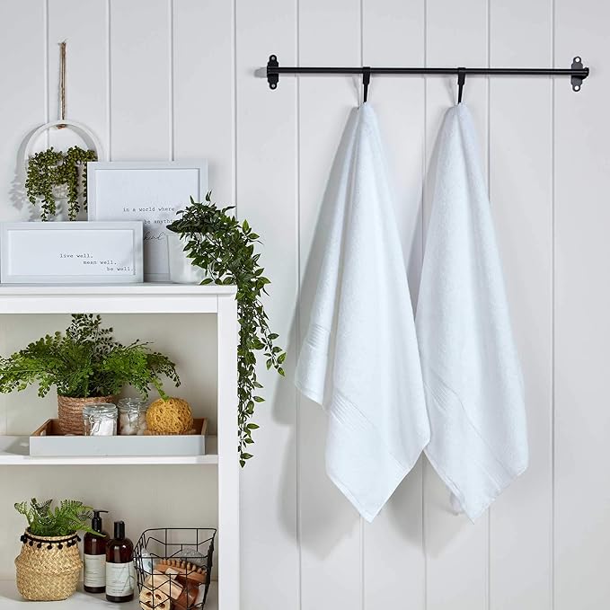 Christy Supreme Hygro 6 Piece Towel Set | White | 100% Luxury Supima Cotton | Ultra Soft | Super Absorbent | 650GSM | 2 Bath Towels 2 Hand Towels 2 Face Cloths