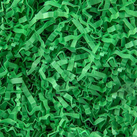 8.5oz Crinkle Paper Filler, Gift Baskets Gift Boxes Crafts Shredded Cut Paper Packaging Decorative Stuffing & Cushioning Confetti for Easter Birthday Wedding Party Favor Green