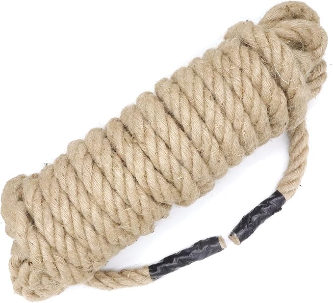 Versatile 1 Inch x 50 Ft Jute Rope from IMROPE: Perfect for DIY Projects, Home Decor, Gardening and Relaxing in a Hammock.