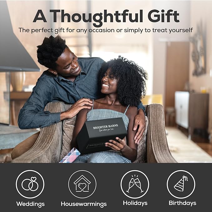 Luxury Glass Hand Soap Dispenser Bathroom Set by Brighter Barns - Hand Soap Dispenser with Stainless Steel Pump - Glass Bottle with Round Tray - White and Gold Bathroom Decor & Accessories (Gold)