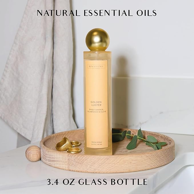 Orange, Cedarwood & Clove Room Spray | Benevolence LA Holiday Air Freshener & Fabric Spray | Cozy Christmas Scent, Gift Idea for Her, Home & Linen Freshener for Women