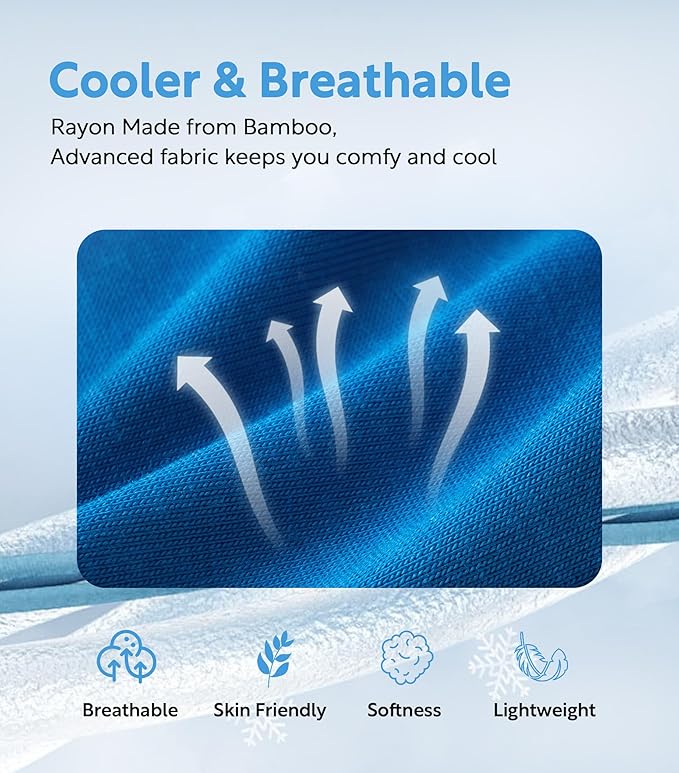 DAVID ARCHY Mens Underwear Bamboo Rayon Boxers for Men Breathable and Cool Men's Boxer Shorts with Button Fly 3 or 5 Pack