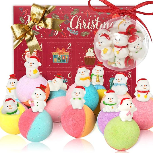 Christmas Gifts for Kids and Women - Bath Bomb with Surprise Inside, Bath Bomb Gift Set for Kid, Sister, Wife, Mom, Son, Daughter｜Spa Gift Set Christmas Idea for Kids