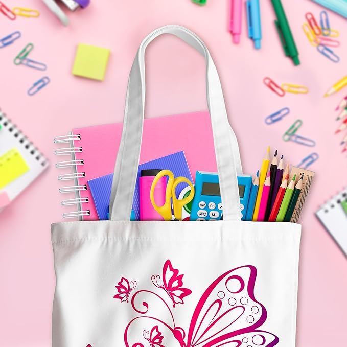 Grace Yonks Butterfly Monogram Canvas Tote Bags with The Letter