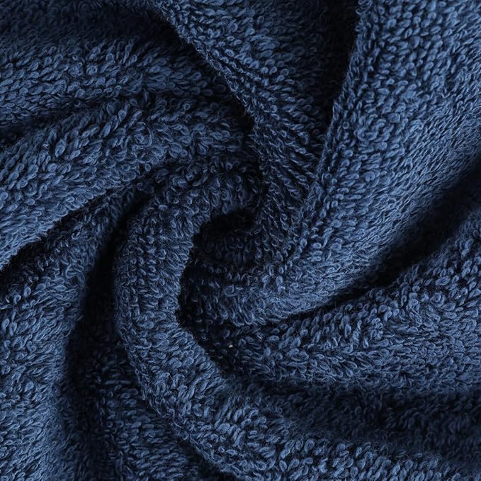 Kaufman - Personalized Terry Beach and Pool Towel 100% Cotton 30in X 60in Solid Color Bath Towel Embroidered (Nav)