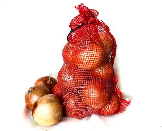 St. Boniface Bag Company | Red Mesh Bags | Size: 12 X 20" | Potato Storage | Onion Bag | Vegetable Bag | Reusable Produce Bag | Heavy Duty Grocery Mesh Bags | 10 LBS CAPACITY (50)
