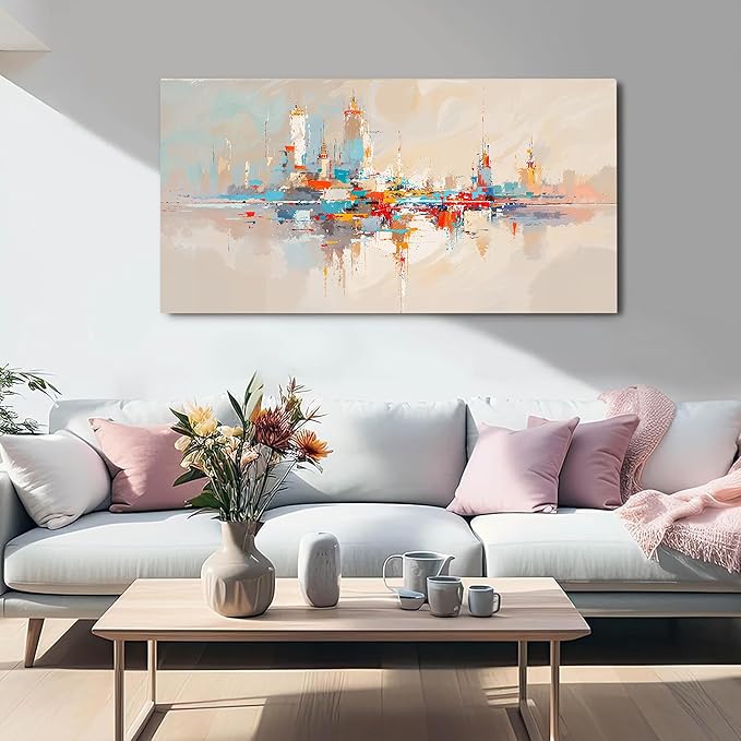 Canvas Wall Art Decor Abstract Wall Art Pictures for Living Room Colorful Abstract Wall Art Prints Abstract Canvas Art Wall Decor Artwork for Walls Wall Decorations Bedroom Home Decor 20" X 40"