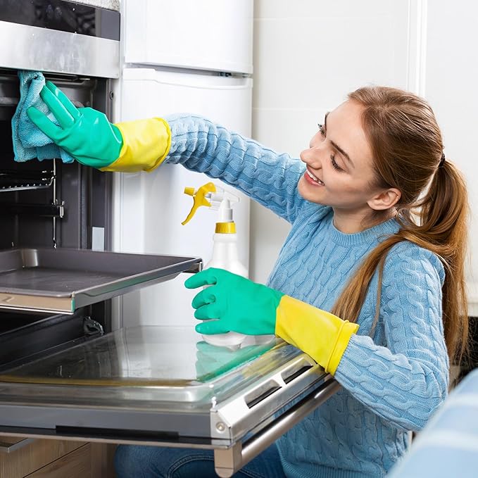 Eccliy 20 Pack 16oz Empty Spray Bottles, Leakproof Cleaning Bottles with Measurement and Adjustable Nozzle for Housekeeping, Commercial Use(Cylinder,10 Colors Spray Head)