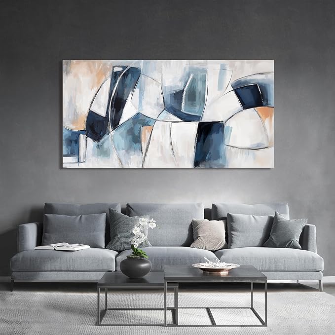 Abstract Canvas Wall Art Decor Modern Large Wall Art for Living Room Abstract Canvas Art Wall Decor Pictures Oversized Colorful Wall Art Prints Artwork for Walls Bedroom Office Home Decor 29"X58"