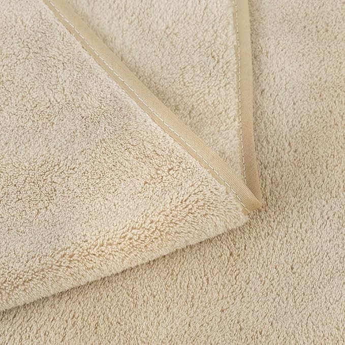 JML Luxury Hotel & SPA Jumbo Bath Towels (2 Pack, 35"x70") - 350GSM High-Density Fleece Sheet Towel Sets - Super Soft and Absorbent, Lint Free, Fade Resistant Oversized Bath Sheet, Camel
