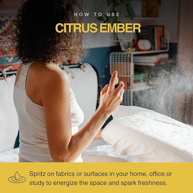 Citrus Ember – Fresh & Zesty Room Spray Made with 100% Essential Oils – Brightens Moods & Spaces Naturally | No Synthetic Fragrance | 100ml
