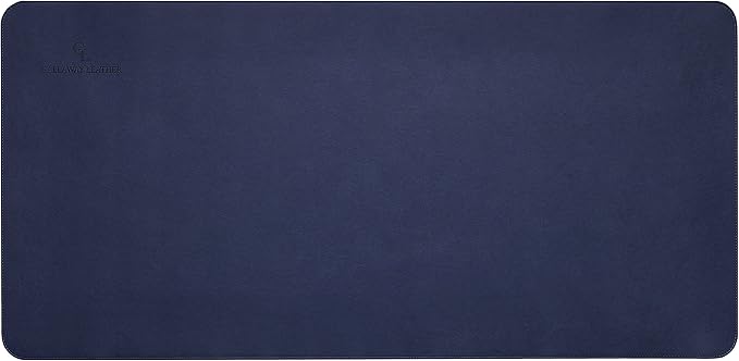 Gallaway Leather Desk Mat,Desk Writing Pad - Office Desk Pad, Large 36" x 17" Navy Blue, Desk Mats on Top of Desks, Gift Ready Elegant Computer Desk Mat Desk Cover Desk Pad Protector PU Leather