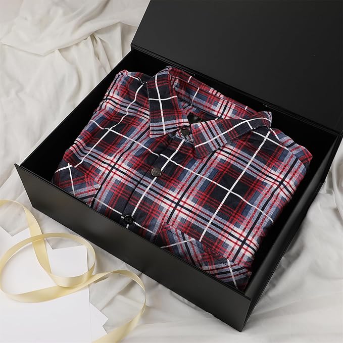 Black Gift Box,19x16x6 Extra Large Gift Boxes With Lids For Presents Includes Ribbon And Diy Printable Sticker Paper,Bridesmaid Proposal Box,Magnetic Gift Box For Birthday,Wedding,Graduation