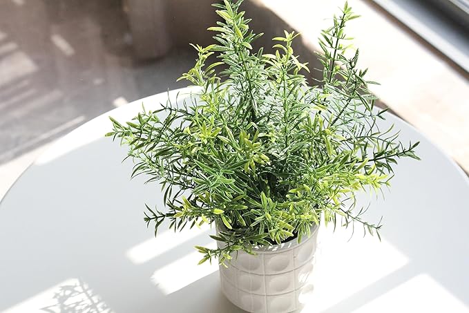 4 Pack Small Fake Plants in Pulp Pots for Home Decor, Rustic Artificial Plants Indoor, Faux Plants Indoor for Bathroom Kitchen Office Desk Shelf Farmhouse Room Decor