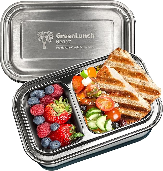 Stainless Steel Bento Box, BPA-Free Lunch box with Snack Pods & Crack-Resistant Lunch box Containers for Adults & Kids with snap locks - Perfect for School and Office
