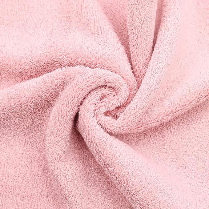 Luxury Hotel & Spa Collection Highly Absorbent, Quick Dry 100% Turkish Cotton 700 GSM, Eco Friendly Towel, for Bathroom Dobby Border Soft Bath Towel Set 27 X 54 (Pink, Bath Towels - Set of 2)