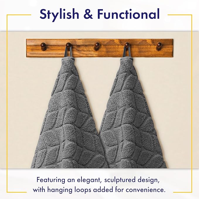 Ultra Soft & Stylish 700 GSM Luxury Bath Sheets | Pack of 2 | Extra Large 35x70 Inches | 100% Zero-Twist, Long-Staple Cotton | Remarkably Absorbent (Granite Grey)