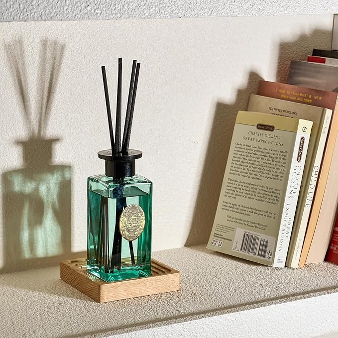 M&SENSE 6.3 oz Large Reed Diffuser Set | Sea Island Cotton Scent Oil Diffuser with Sticks | Hotel Collection Non-Toxic Essential Oil |for Bedroom Bathroom Living Room