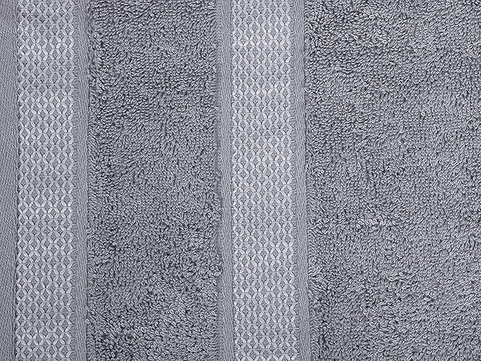 CASA COPENHAGEN Solitaire 6 Pieces Towel Set- Grey Violet, 600 GSM 2 Bath Towel 2 Hand Towel 2 Washcloth, Designed in Denmark Made of Soft Egyptian Cotton for Bathroom, Kitchen & Shower