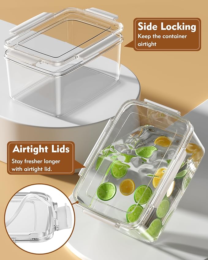 Flour Sugar Storage Containers Set of 3(12L/403oz)(10L/336oz) (6L/201oz),Clear Extra Large Food Storage Containers with Lids for Cereal,Flour,Sugar,Rice,BPA Free & Airtight Kitchen Pantry Organization