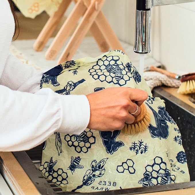 Bee's Wrap Beeswax Wraps for Food - Cut to Size 14x52" Wax Paper Roll - Made in USA Reusable Waxed Paper & Bowl Covers - Organic & Eco-Friendly Alternative to Aluminum Foil, Bees + Bears