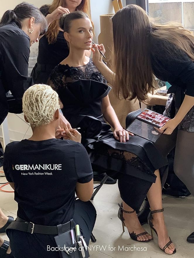 GERMANIKURE 4pc Manicure Set in Black Leather Case - Made in Solingen Germany, FINOX Stainless Steel Tools – Professional Quality Compact Nail Grooming Kit