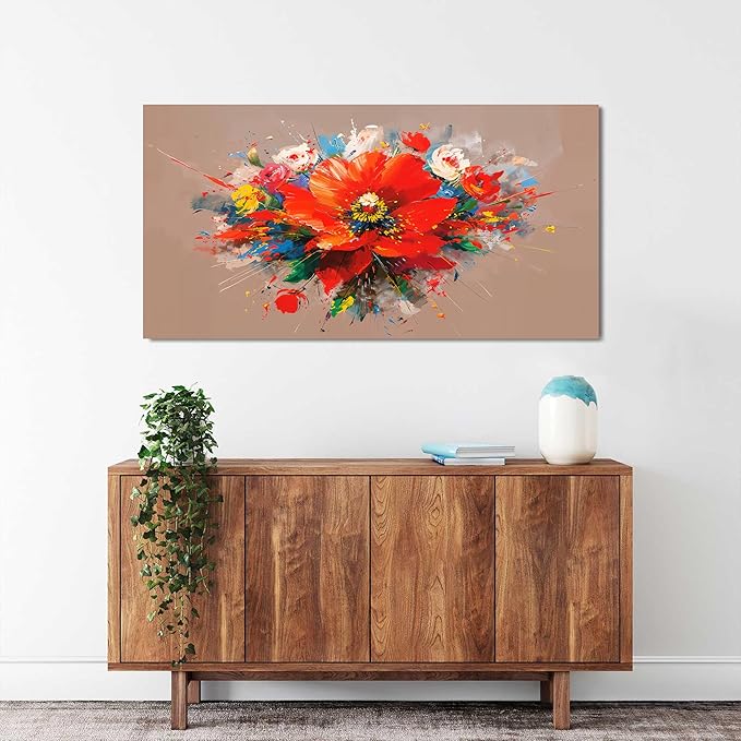 Canvas Wall Art Decor Modern Botanical Wall Art Decorations Wall Art Pictures for Living Room Canvas Art Wall Decor Colorful Flowers Wall Art Prints Artwork for Walls Bederoom Office Home Decor 20" X 40"