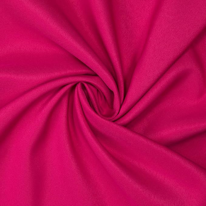 Gee Di Moda Rectangle Tablecloth - 90 x 156 Inch Fuchsia Table Cloth for 8 Foot Table with Floor-Length Drop - Heavy Duty Washable Fabric - 8 Ft Buffet Table, Holiday Party, Wedding & Baby Shower