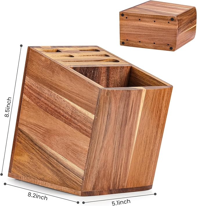 Utensil Holder for Kitchen Counter 2in1 Large Wooden Knives and Cooking Utensil Holder Utensil Organizer