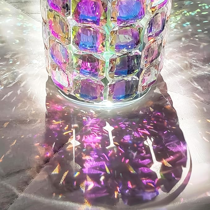 Crystal Makeup Brush Holder Organizer,Vanity Bathroom Canisters,Glass Toothbrush Holders for Bathroom,Pen Holder for Office,Bling Vanity Organizer and Storage