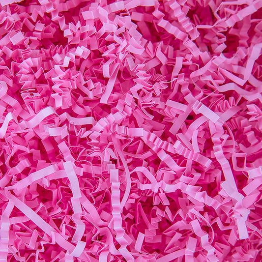 Caleihd Crinkle Cut Paper Shred Packing Grass Cushion Paper Streamer for Christmas Wedding Birthday Bridesmaid Engagement Craft Gift Boxes Bags Basket Filler Decoration 4.5oz Pink