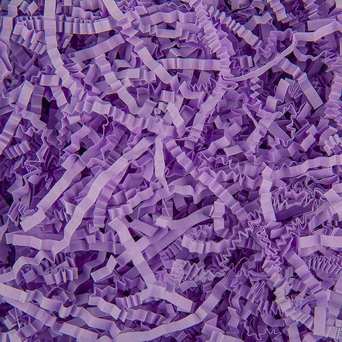 Caleihd Crinkle Cut Paper Grass Cushion Paper Streamer for Christmas Wedding Birthday Bridesmaid Engagement Craft Gift Boxes Bags Filler Decoration 4.5oz Purple