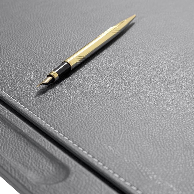 MOOGCO Bonded Set - Desk Accessories - Leather Desk Organizer - Bonded Leather Set - Office Desk Accessories - Home Office Accessories - Desk Supplies - Leather Desk Set - Office Accessories