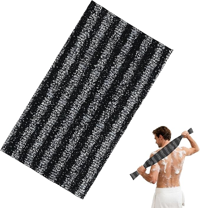 Bathroom Bath Towel, Soft Scrubber, Quick Dry Absorbent Fabric, Long Handle Back Scrub, Personal Care Tool for Shower Tub Sauna Home Daily Family Women Friends