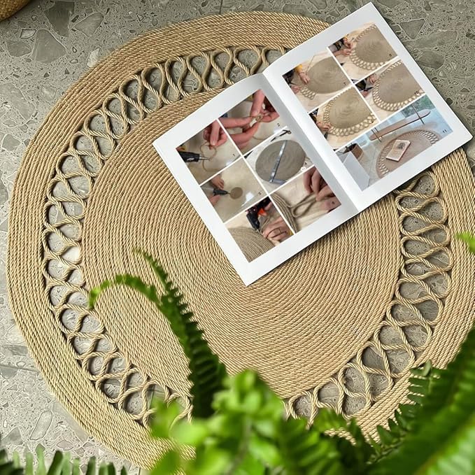 5mm Jute Twine, 328 Feet Braided Jute Rope, Heavy Duty and Thick Twine Rope for DIY Artwork, Bundling, Home Decor, Gardening Applications