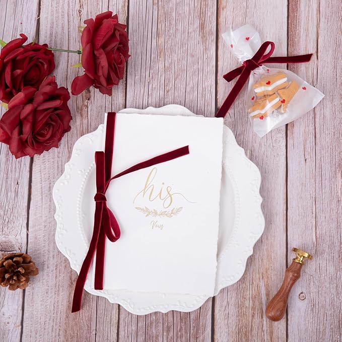 Vintage Burgundy Velvet Ribbon, 3/8 Inch X 25Yd