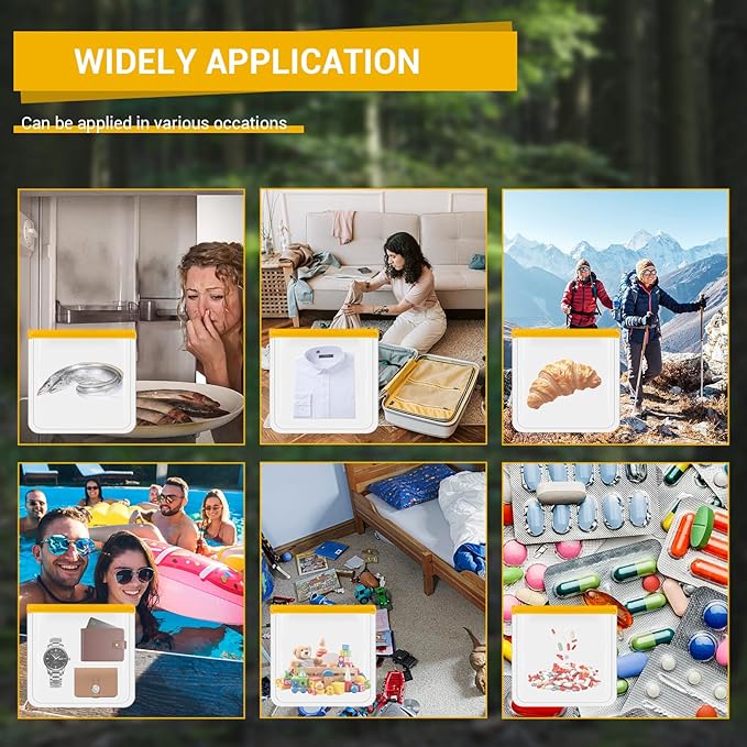 8 Pack Silicone Storage Freezer Bags, Waterproof Clear Document Holder with Zipper Seal, Reusable Food Storage Bags, Leakproof Food Storage Containers for Picnic, Work, Home Use