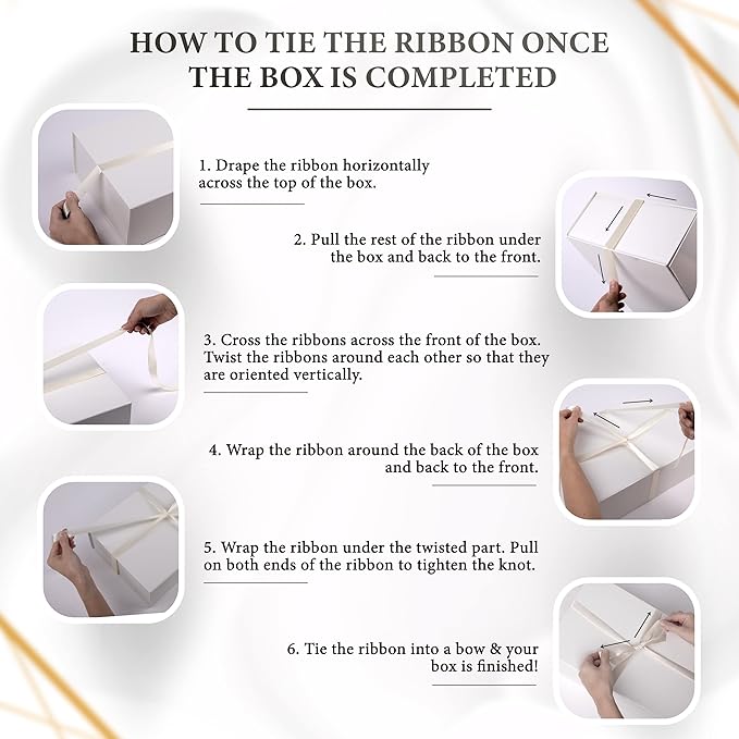 Gift Box Set - Bridesmaids Gifts for Wedding (5 Pack), All Occasions, Bridesmaid Proposal, Magnetic Boxes With Lids, Big Set For Bridal, 13.5 x 9 x 4.5 inches, Large White GiftBox