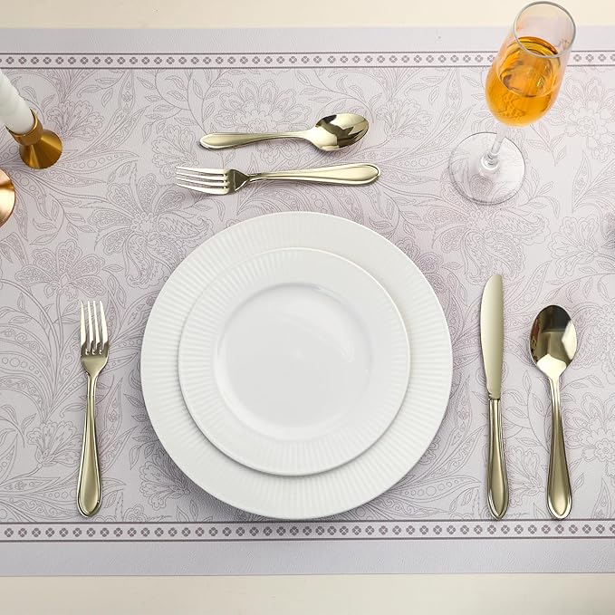 Champagne Silverware Set, 20-Piece Stainless Steel Champagne Flatware, 18/0 Stainless Steel Utensils, Dishwasher Safe, Modern Tableware for Home & Kitchen Dining