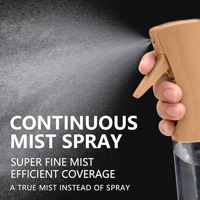 Spray Bottle for Hair Continuous Ultra Fine Mist (200ml) 360° Multi Spray Bottle for Plants, Cleaning, Skin Care Leakproof & Durable 1 Pack